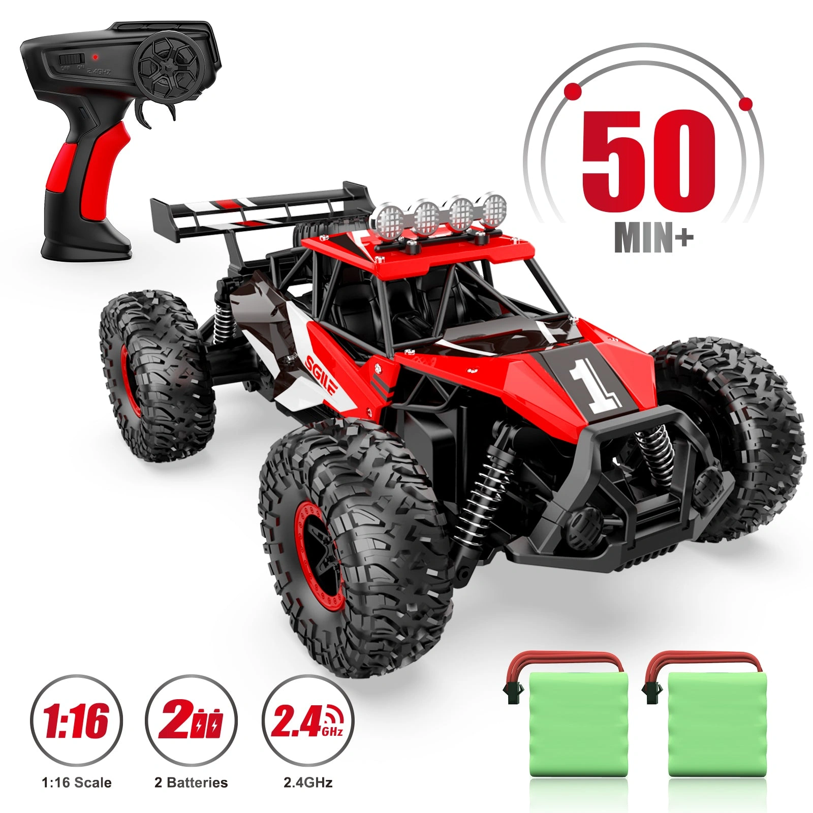 SGILE 1/16 Scale RC Car - Unleash the Speed & Thrill!
